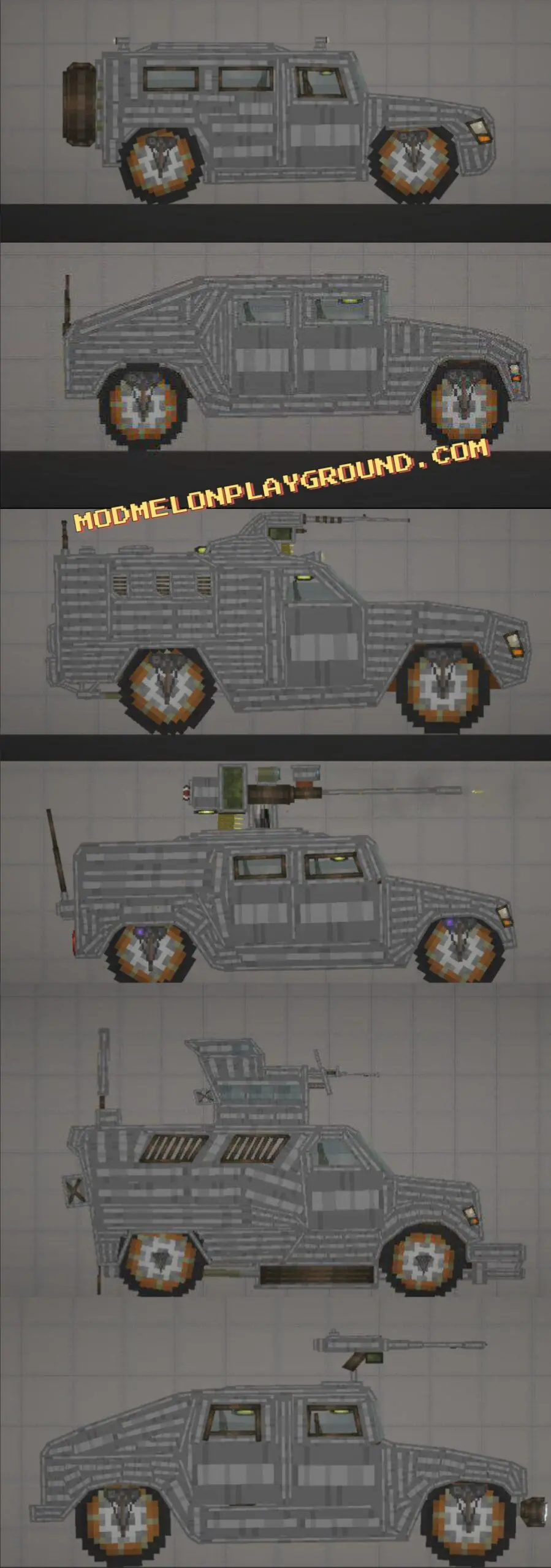 Armored Cars Mod Melon Playground (Sandbox)