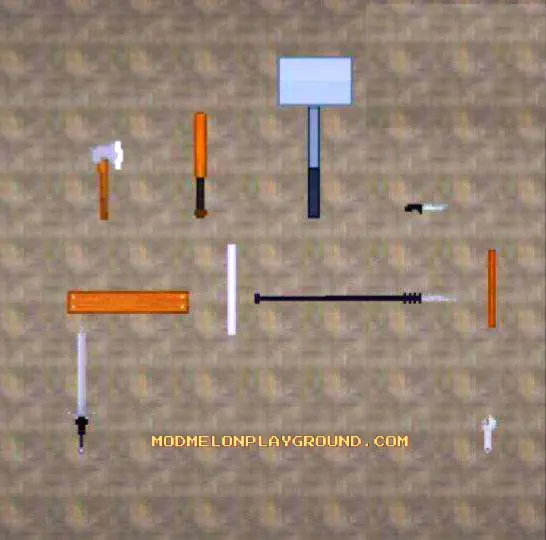 melee weapons ppg mod for melon playground