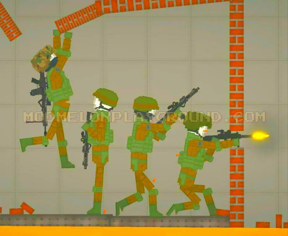melon playground military soldiers mod